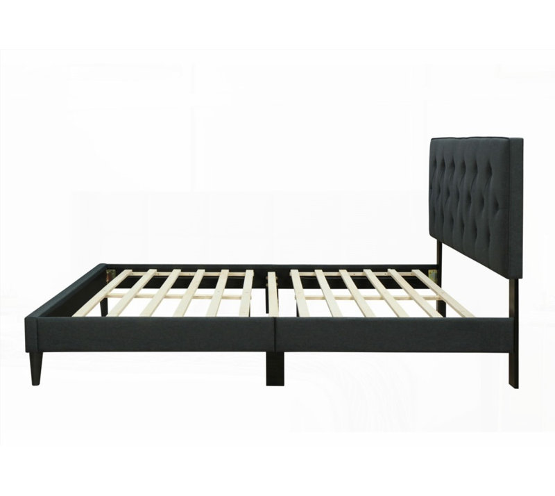 Structure de lit grand format avec USB dans une boîte - aucun sommier nécessaire, support solide, Grand lit