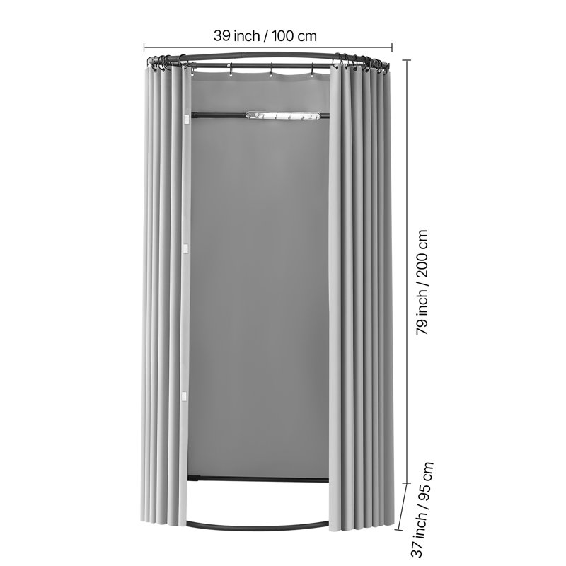 99.1cm W x 200.7cm H 3 - Panel Hanging Room Divider