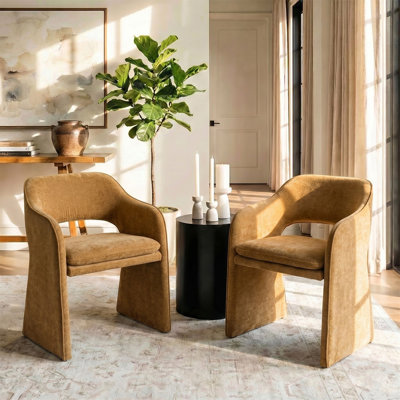 Fauteuil rembourré en chenille