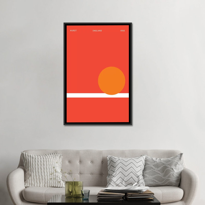 « hurst, england 1966 », impression sur toile, H 26 po x l 18 po x P 1,5 po, Toile avec cadre noir, Pas de tapis
