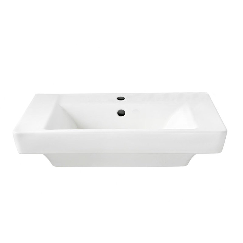 American Standard Boulevard 19'' Vitreous China Rectangular Bathroom Sink with Overflow, Single Hole, White