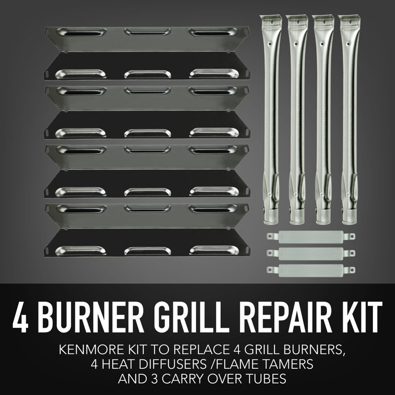 Permasteel 15'' W x 4'' D Steel Replacement Grill Burner
