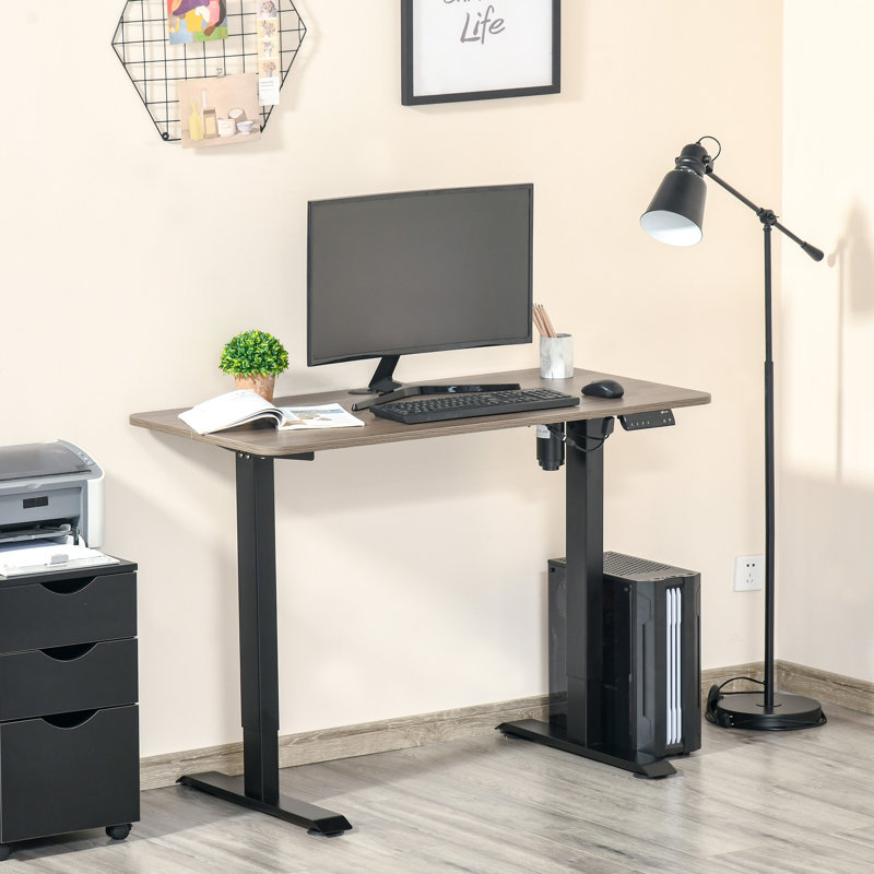 Bureau debout à hauteur réglable électrique Vinsetto, H 45,75 po x l 48 po x P 23,5 po