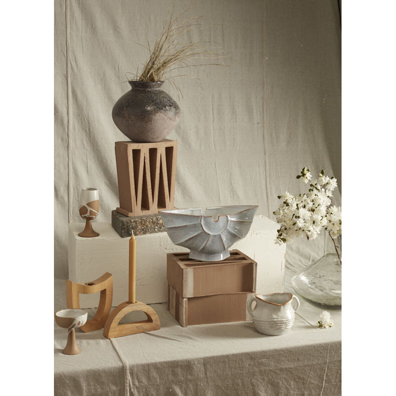 Donia Handmade Terracotta Table Vase, 8.25" H x 9.5" W x 9.5" D