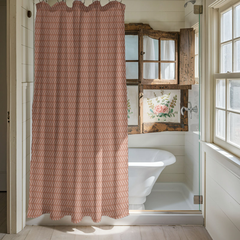 Cosy Tones - Rideau de douche Premium, H 74 po x l 71 po, Vieux rose