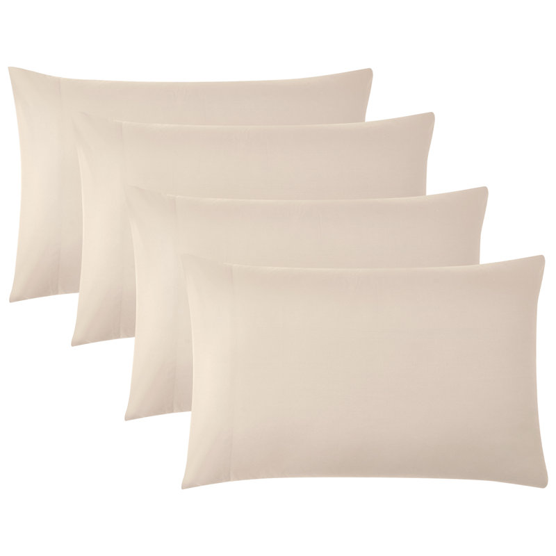Vilano Springs Easy care Microfiber Four Pillowcases by Southshore Fine Linens, Queen, Bone