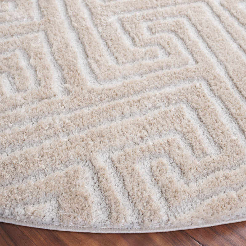 Tapis à poils longs Tahoe 652 Tahoe, Rond 6 pi 7 po