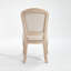 Deux chaises de salle à manger rembourrées de style champêtre français, dossier en éventail, motifs de sculpture exquis, attrait esthétique de tréfilage, démontable, esthétique beige,