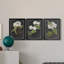 «Dramatic White Flowers I», ensemble de 3 peintures sur toile encadrées-1356238379-1356238378