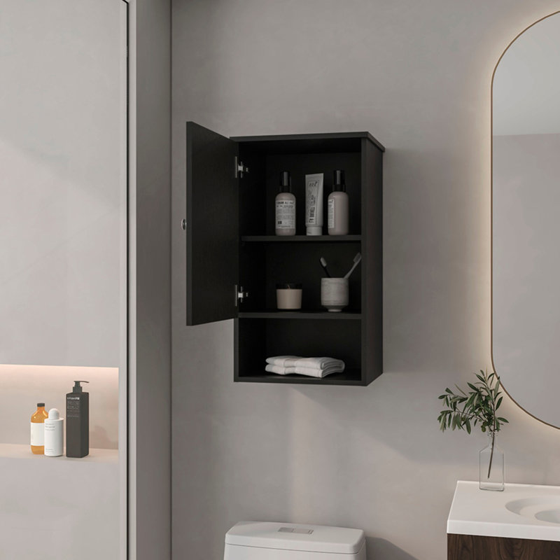 Medicine Cabinet Porto, Bathroom, Black, Black