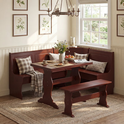 Coin-repas en bois avec rangement caché Heartlynn Classic