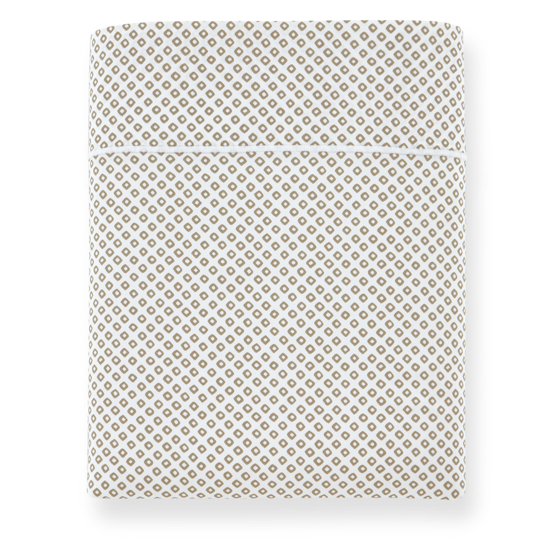 Emma 300 Thread Count Geometric 100% Cotton Flat Sheet Peacock Alley