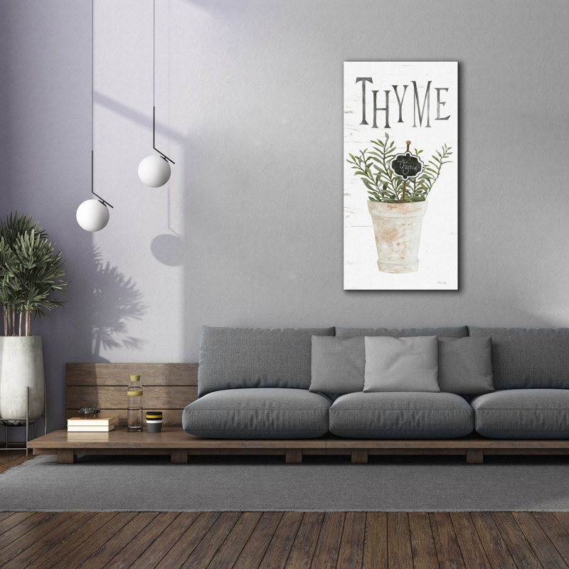 «Thyme» par Cindy Jacobs, art mural sur toile, H 60 po x l 30 po x P 1,5 po