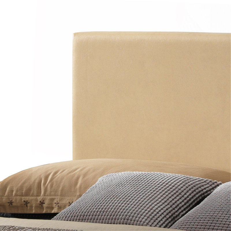 Charmant lit double décontracté beige