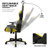 Inbox Zero Adjustable Reclining Ergonomic Swiveling PC & Racing Game Chair with Footrest-1596468901