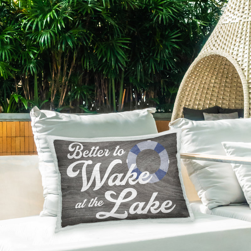 Coussin Rustic Wake at Lake