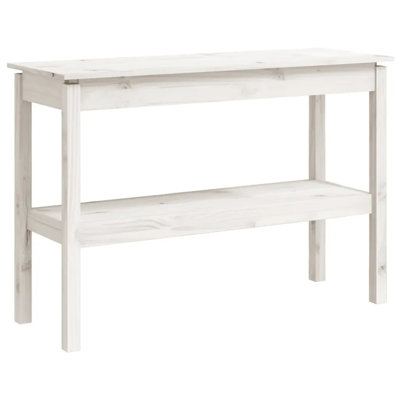 vidaXL Console Table Natural Pine Solid Pine Wood Medium Console Table