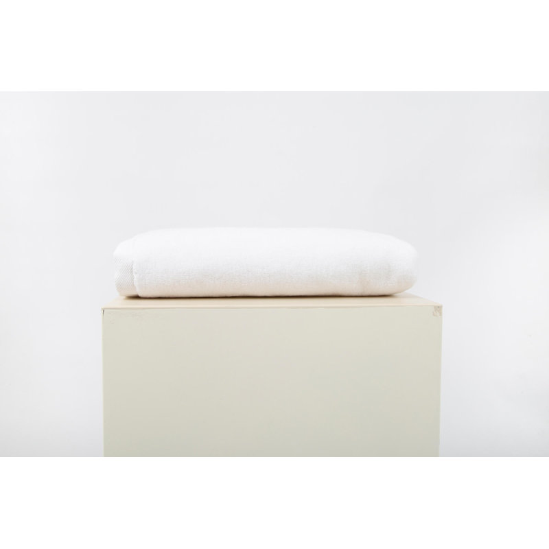 Drap de bain 100% coton Ebrahima, Blanc