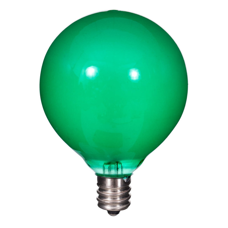  Ampoules de rechange vertes en verre à filament vert G50-E12 10 / boîte, Vert