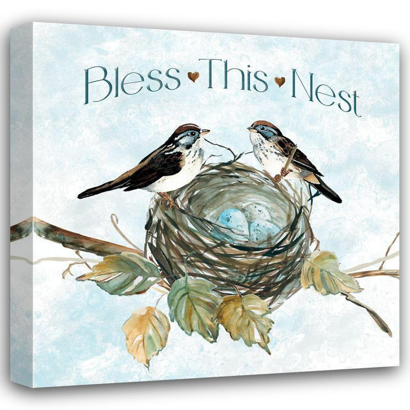 Art sur toile tendue avec Lark Manor ™ Robinson, Carol, "Bless Nest", H 20 po x l 20 po