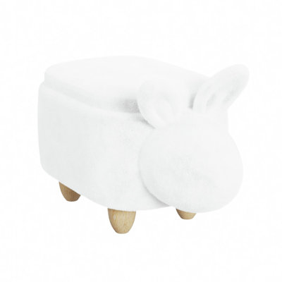 Thumper Rabbit Storage Stool in White