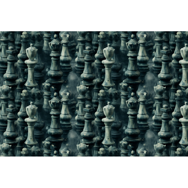 Rideaux de jeu Sumia Chess, H 61 po x l 20 po