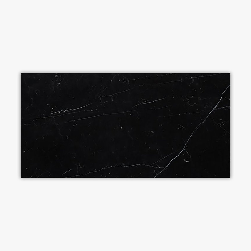 Carreau de marbre 6 po x 12 po Nero Marquina