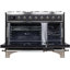 Cuisinière à double combustible de 48 pouces avec 8 brûleurs scellés et plaque chauffante ILVE Majestic II Series-48279789-48279783