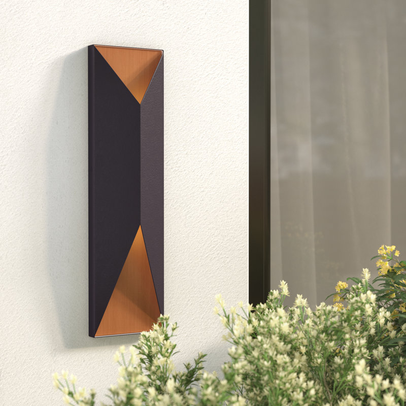 Peak LED Wall Light, Satin Brass