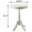 Table d'appoint traditionnelle blanche avec plateau rond - fabrication en bois, rehausse la décoration intérieure, 18,5 po x 25,5 po, style piédestal élégant pour les thèmes