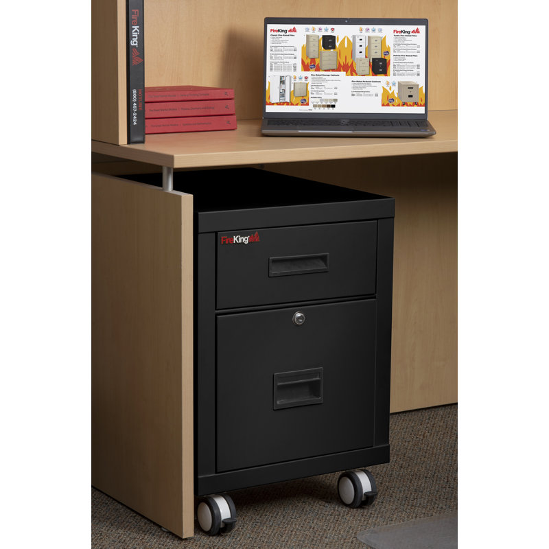 2 - Drawer File Cabinet, Black
