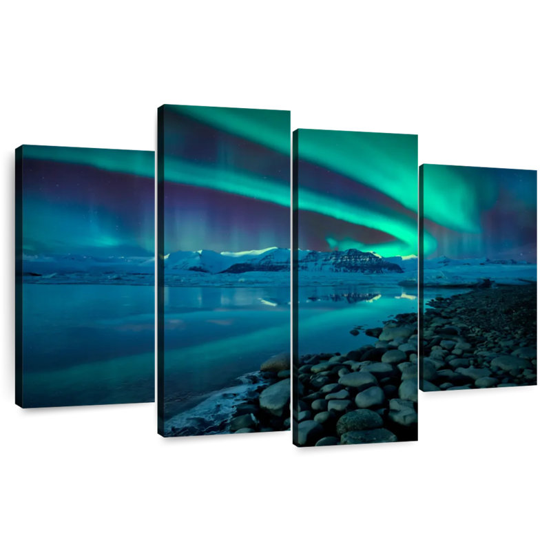 Alvord Jokulsarlon Northern Lights, H 22 po x l 36 po