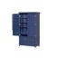 Freestanding Large Kitchen Pantry Wooden Kitchen Storage Cabinet Cupboard With 8 Door Shelves,3 Adjustable Shelves,7 Drawers& 8 Wine Racks, Grey-1997135619