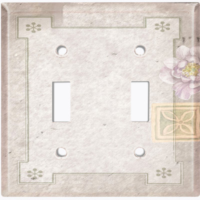 Patterned 2 - Gang Toggle Light Switch Standard Wall Plate