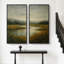 «Green Marsh Landscape with Reflections», ensemble de 2 reproductions d'art murales encadrées sur toile 60 po x 20 po x 2 pièces, 60 po x 30 po x 2 pièces-701325731-701325730