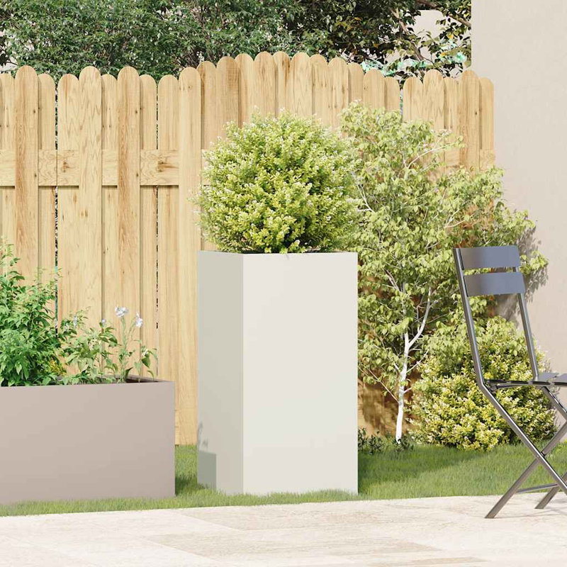 Metal Planter Box, White