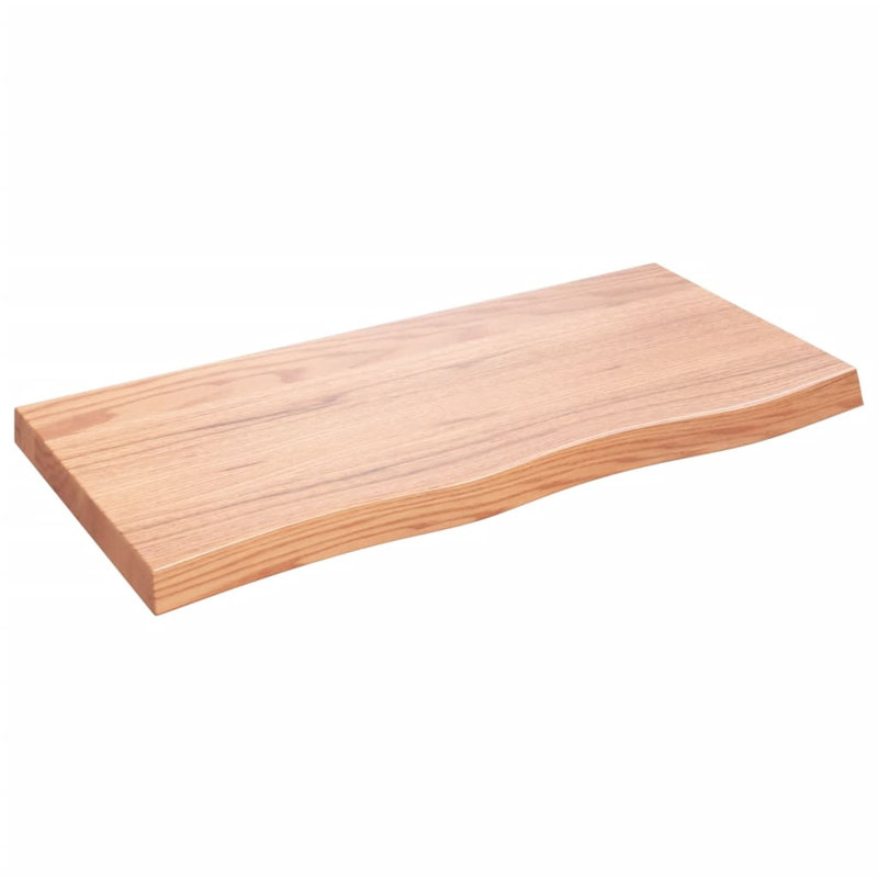 Avryn 100cm Solid Wood Bathroom Vanity Top, Light Brown