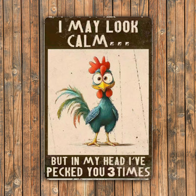 Vintage Aluminum Metal Sign 12"x8", Rustic Tin Wall Art, Weatherproof Decorative Plaque, Farmhouse Kitchen Bar Indoor Outdoor Wall Decor