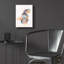  «Blue Fish» par Pat Saunders-Art mural en verre blanc, 12 po x 16 po