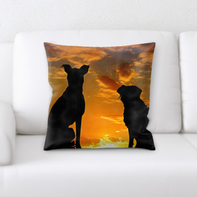 Dogs Square Pillow Cover & Insert