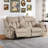 78.35'' Wide Pineapple-Textured Chenille Manual Reclining Loveseat Sofa With Center Console & Cup Holders-1293405576-1302111926