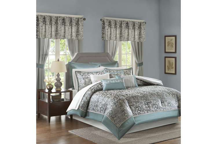 Wightmans Paisley Microfiber Modern & Contemporary 24 Piece Comforter Set