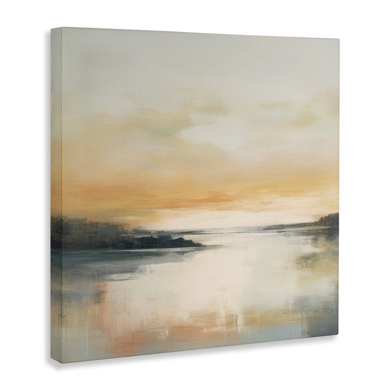 «Clear Sunset on Lake», art mural sur toile par Irena Orlov, H 30 po x l 30 po