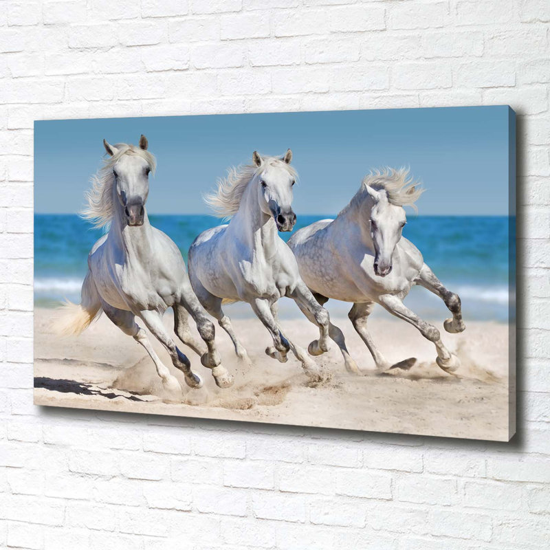 White Horses Beach - Wrapped Canvas Print