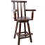 Tabouret de style rustique en bois de sapin avec accoudoirs et repose-pieds pour diverses occasions-403981136