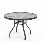 Windward Outdoor Glass 42" Round Dining Table