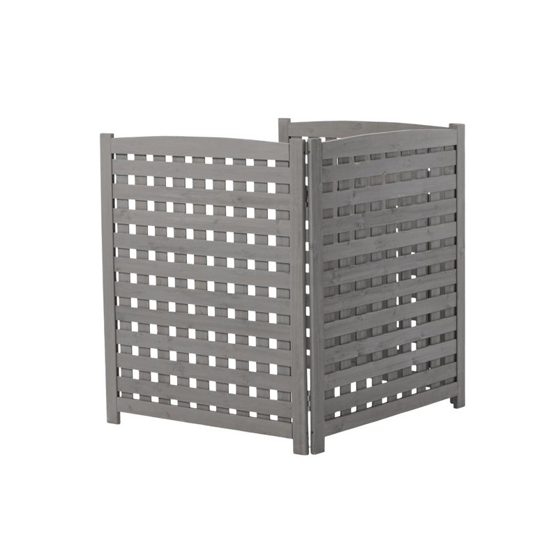 Écran de clôture pour climatiseur extérieur à 3 panneaux, clôture d'intimité en bois à l'extérieur, l 32 po x H 38 po