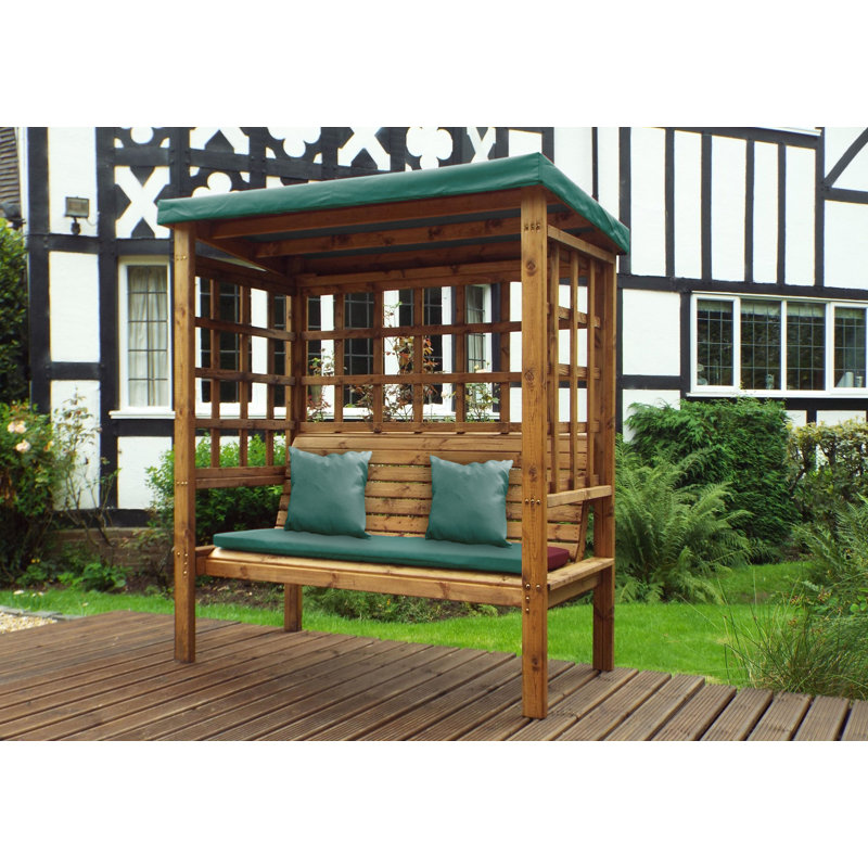 Freeman Solid Wood Outdoor Bench, Green