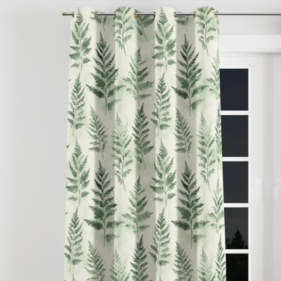 Floral Curtains - Coastal Fern Whisper Grommet Curtain - 1 Panel