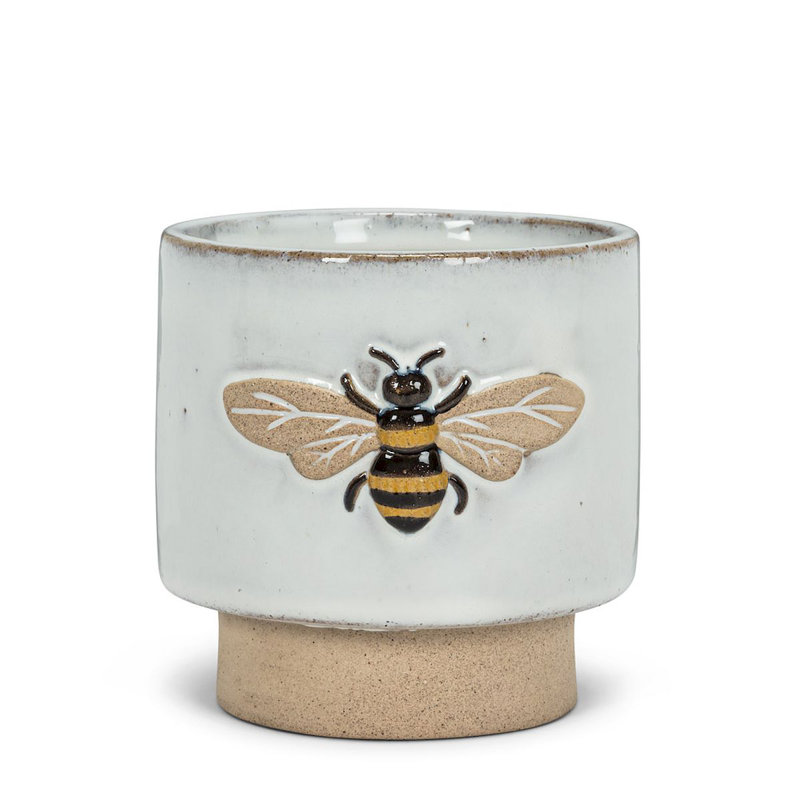 Pot à fleurs en céramique Olinger, H 4 po x l 3,5 po x P 3,5 po